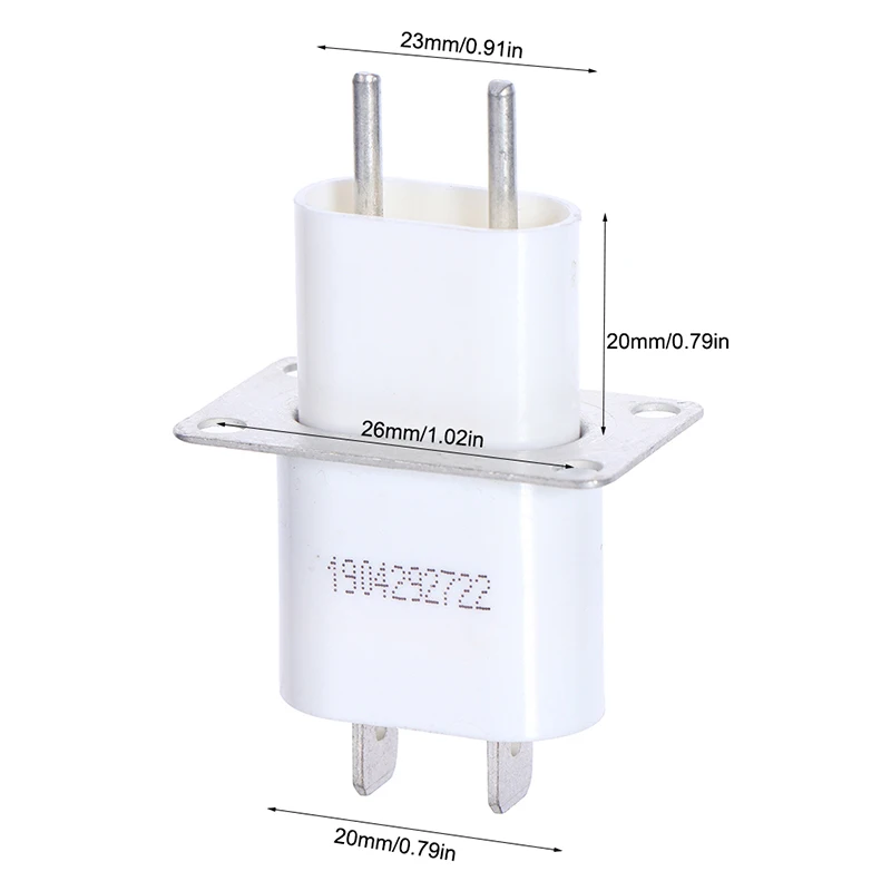 2 pcs Microwave Oven Magnetron Tube with Through-Core Capacitor Pin Sockets Electronic Converter for Home Appliance Repair