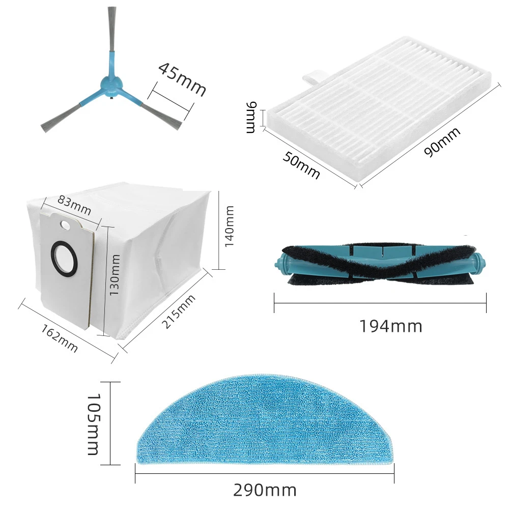 Accessories For Cecotec Conga 7490 Immortal / 8290 Immortal / Kabum Smart 900 Vacuum Cleaner Spare Parts Brush Mop Filter Part