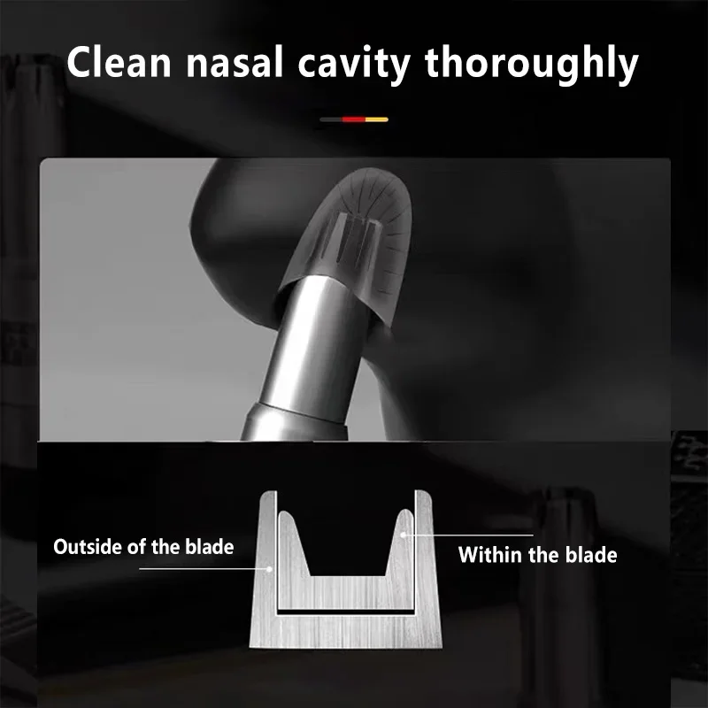Nose Hair Trimmer Stainless Steel Manual Men's Nose Hair Shaver Nose Hair Cleaner Noiseless Razor