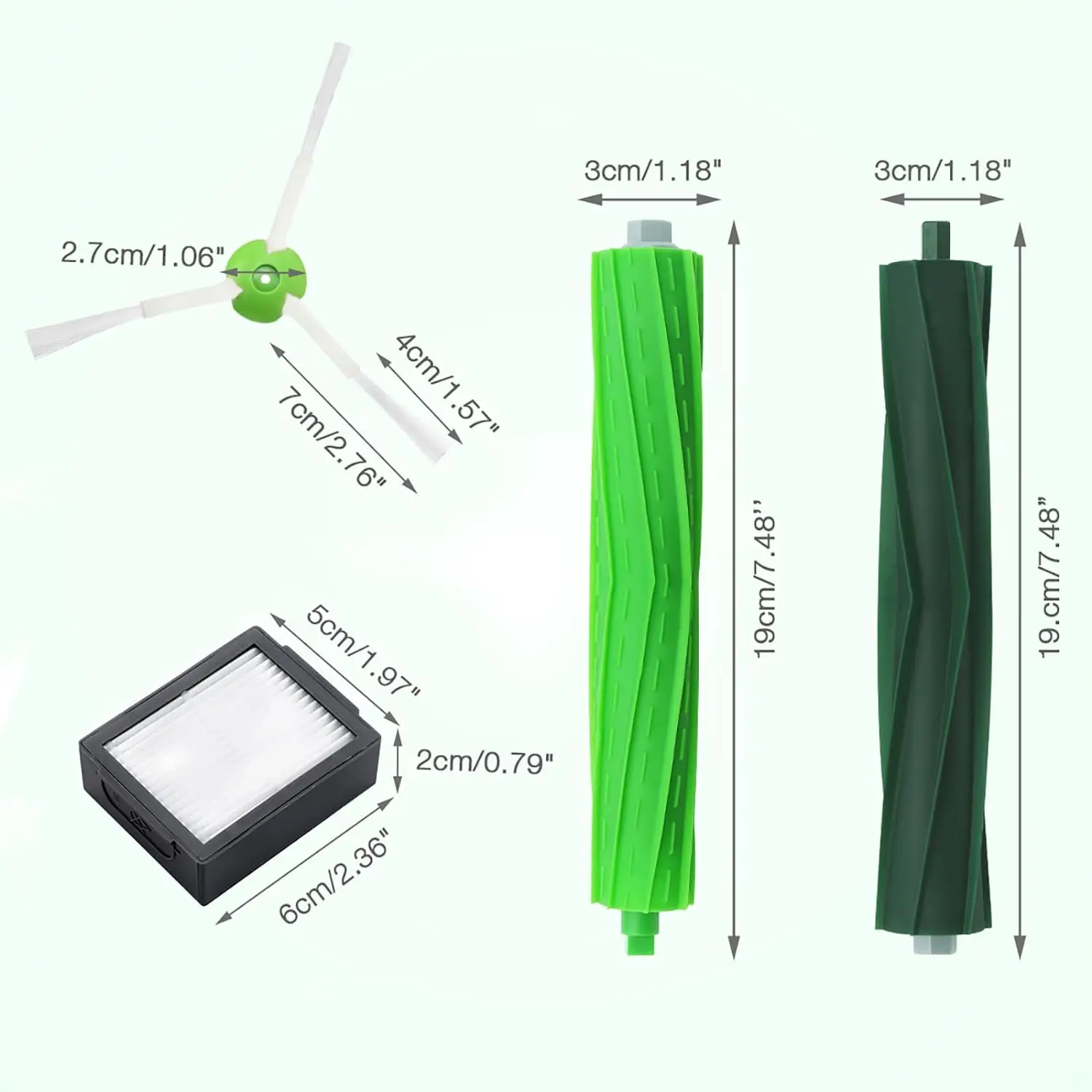 for IRobot Roomba I7 I8 E5 E6 I3 J7 I6 Robot Vacuum Cleaner Accessories Main Side Brush Spare Parts