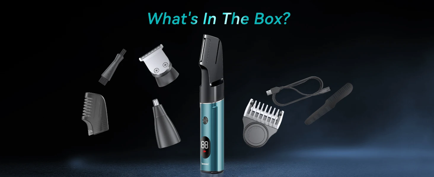 Kensen S16 Electric Hair Trimmer for Men 3 In 1 Hair Cutting Machine Nose/Beard Hair Trimmer Waterproof Hair Clipper for Barber