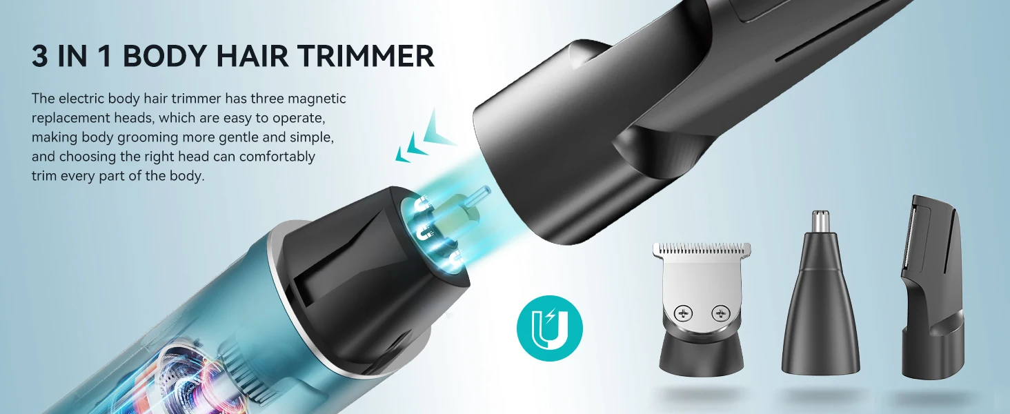 Kensen S16 Electric Hair Trimmer for Men 3 In 1 Hair Cutting Machine Nose/Beard Hair Trimmer Waterproof Hair Clipper for Barber