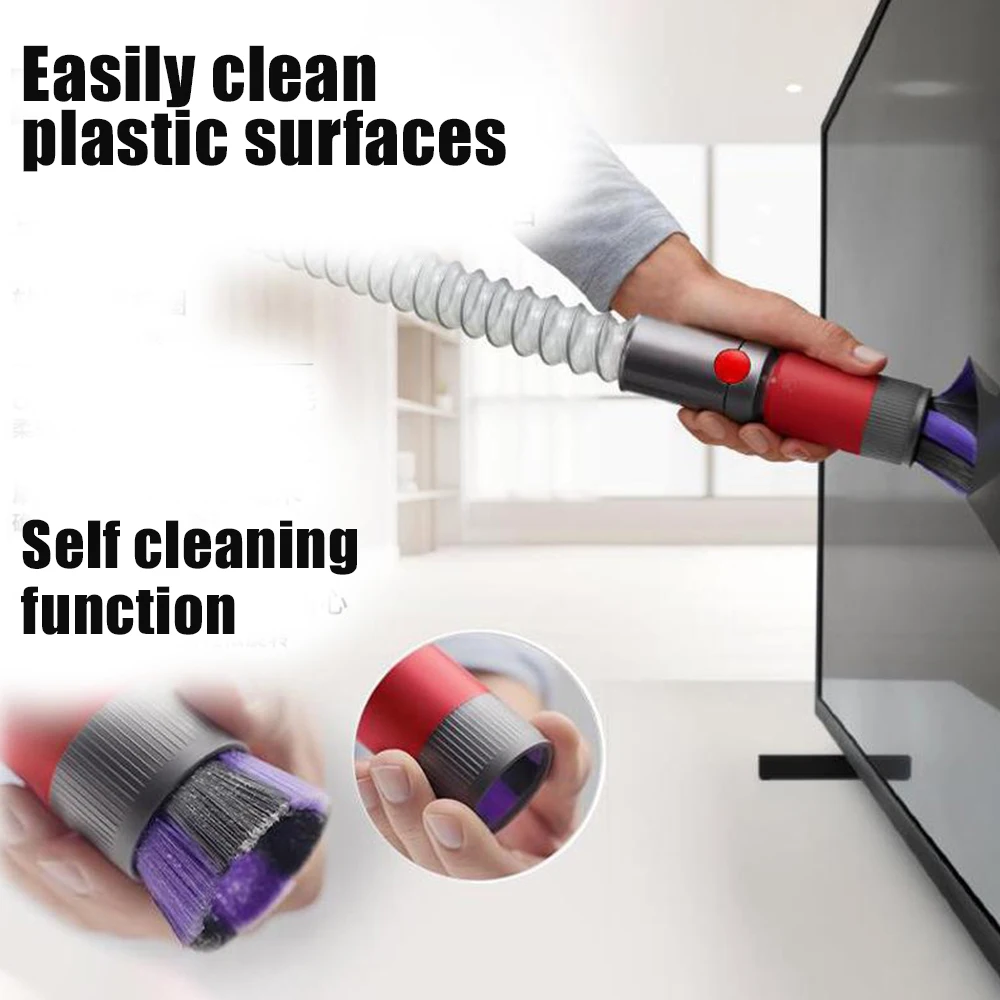 Dust Removal Soft Brush for Dyson V7 V8 V10 V11 V15 Vacuum Cleaner Self Cleaning Brush Nozzle Attachment Parts