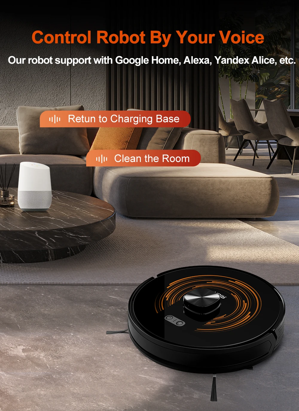 Robot Vacuum Cleaner ABIR X9,Dual UV Cleaning,6500PA Suction,Auto Carpet Boost Tech,Multiple Floors Maps,Custom Wet Dry Clean