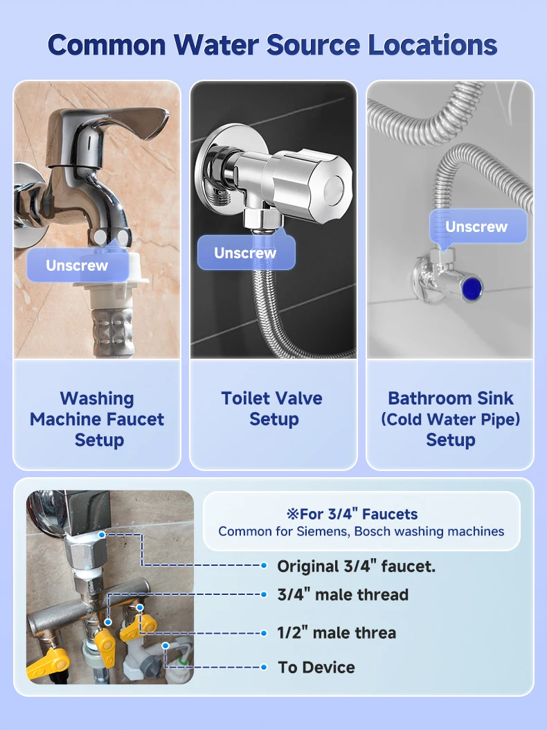 Ecovacs X11 X12 T90 X9 T50 X8 X1 Robot Vacuum Water Change Kit Auto Water Refill and Drain Water Hookup Accessories ModuleM