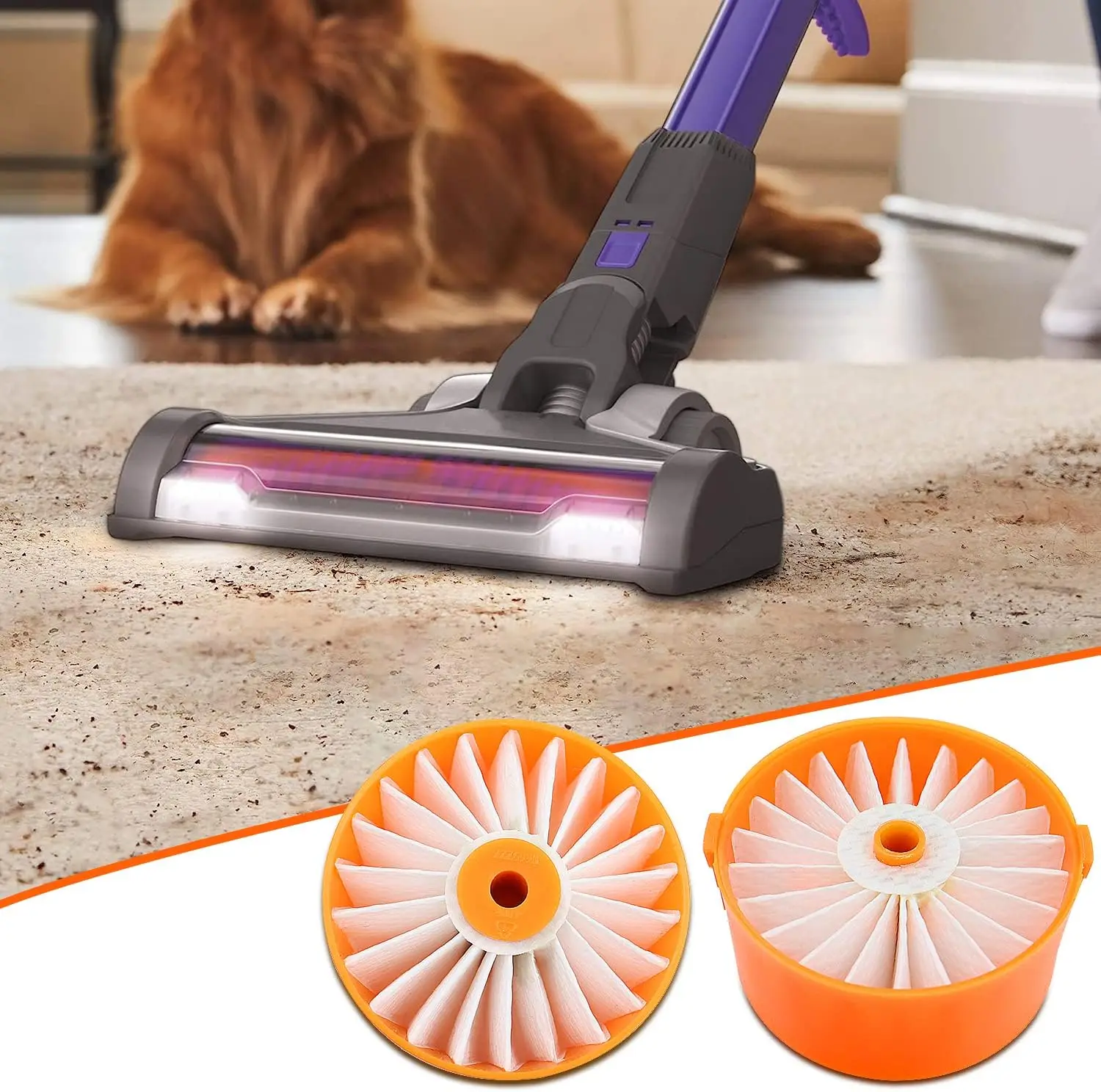 BSV2020 Filter Compatible For Black+Decker BSV2020G And BSV2020P Powerseries Extreme Cordless Stick Vacuum, 6 Pack