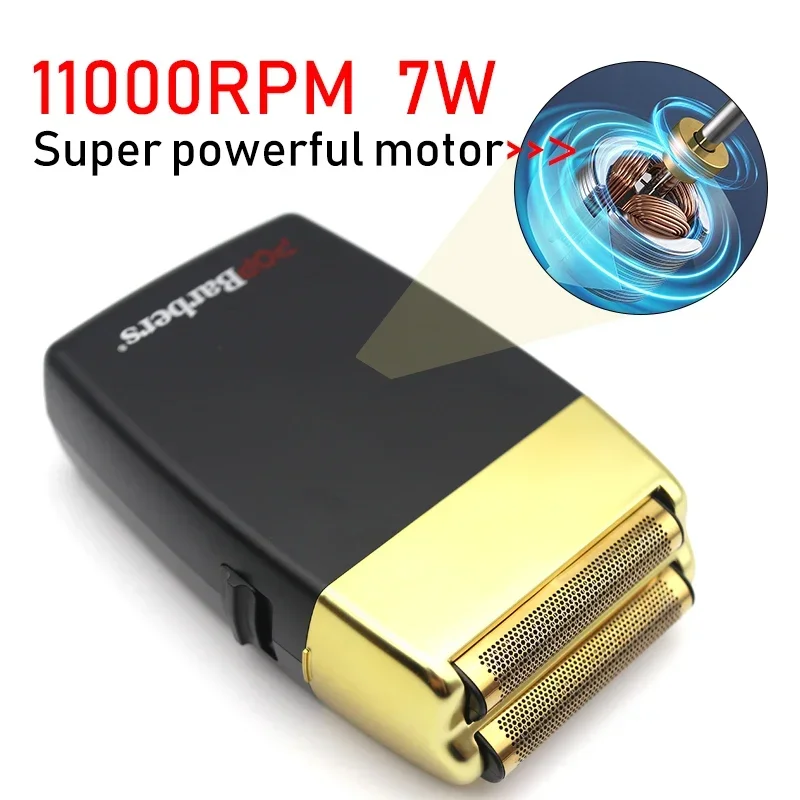 11000 RPM POP Barbers P620 Men's Electric Shaver Double Foil USB Professional Barber Machines Hair Trimmer Machine Shaver Male