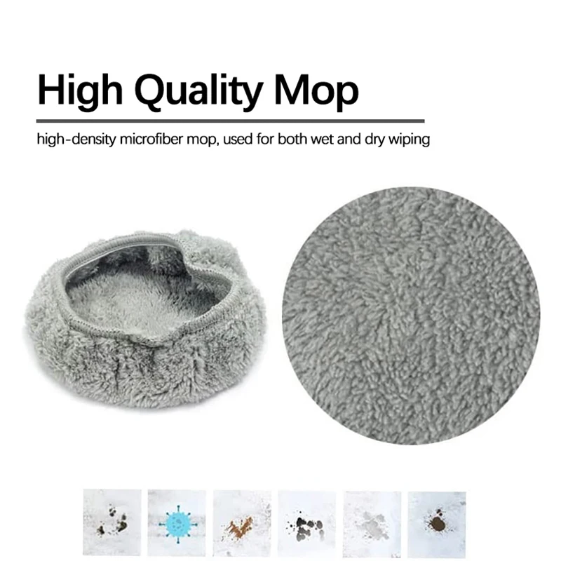 Microfiber Cleaning Rag For Window Cleaner Robot,Reusable 14.5cm Mops For Universal Round Robot Vacuum Cleaner Towel Dust Cloth