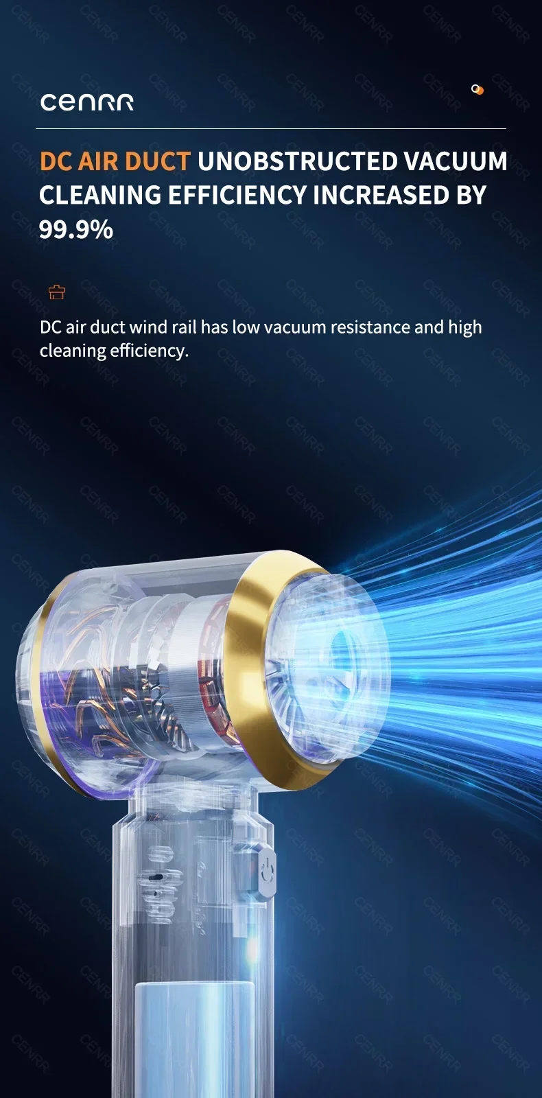 CENRR 360000PA Car Vacuum Cleaner Strong Suction Cordless Wireless Cleaner Portable  HandHeld Vacuum Cleaner Cleaning Machine
