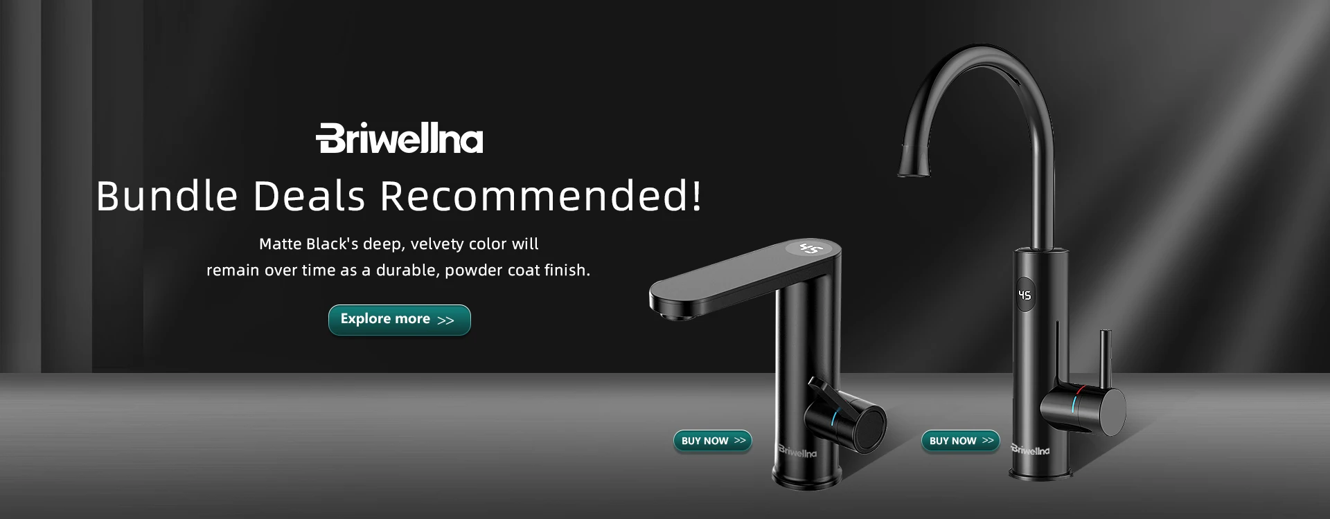 Briwellna Electric Water Heater Hot Water Faucet 2 in 1 Basin Tap Tankless Geyser 220V Instant Water Heater Faucet For Bathroom