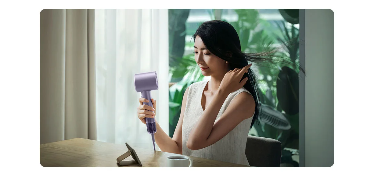 MIJIA High Speed Water Ion Hair Dryer H701,4 Temps & 3 Speeds,Professional 1600W Ionic Blow Dryers,110000 Rpm Fast Dry