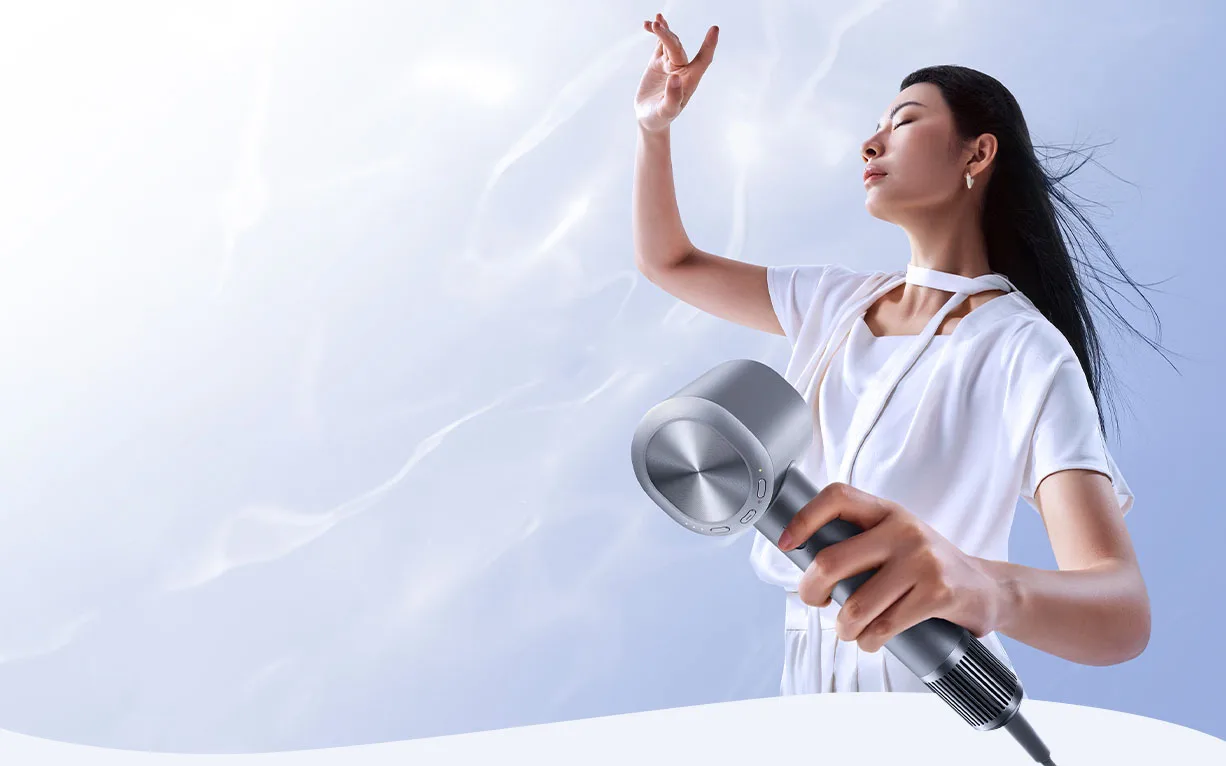 MIJIA High Speed Water Ion Hair Dryer H701,4 Temps & 3 Speeds,Professional 1600W Ionic Blow Dryers,110000 Rpm Fast Dry
