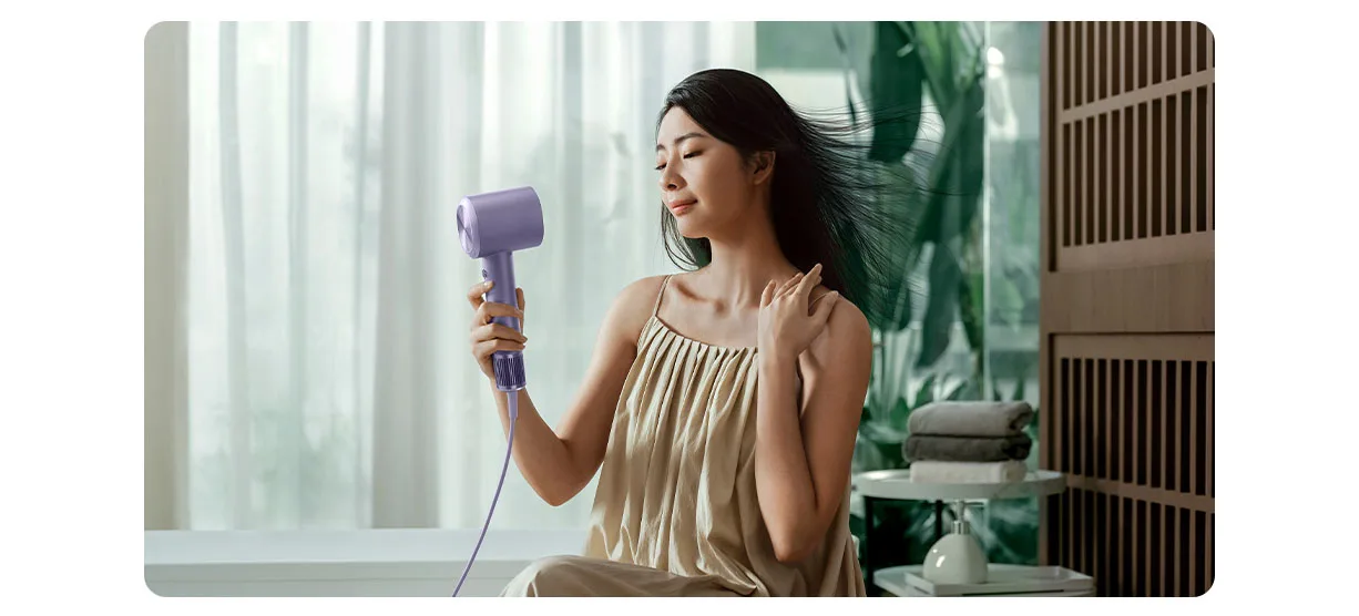 MIJIA High Speed Water Ion Hair Dryer H701,4 Temps & 3 Speeds,Professional 1600W Ionic Blow Dryers,110000 Rpm Fast Dry