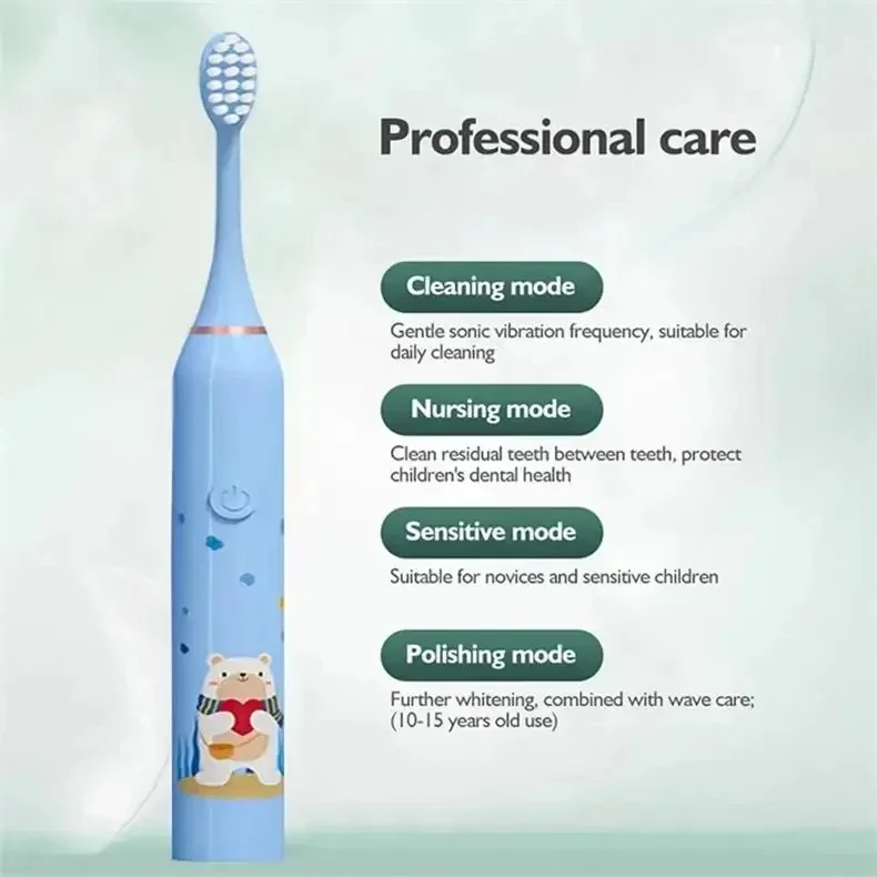 New Child Sonic Electric Toothbrush Electric Usb Cartoon Toothbrush for Kids Replace Toothbrush Kids Electric Toothbrush