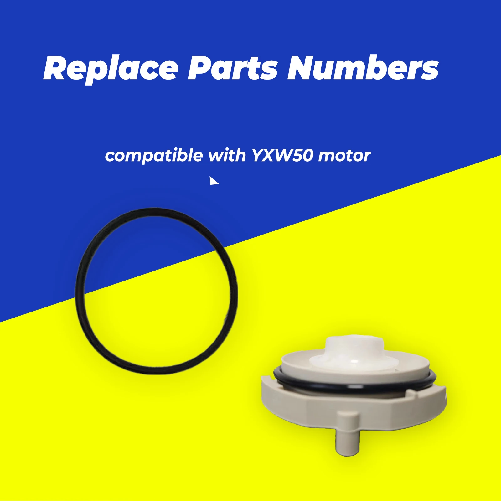 5Pcs, Dishwasher Pump Head Assembly - Rubber Rings/Rubber Bands Compatible with YXW50-2E(L) Motor