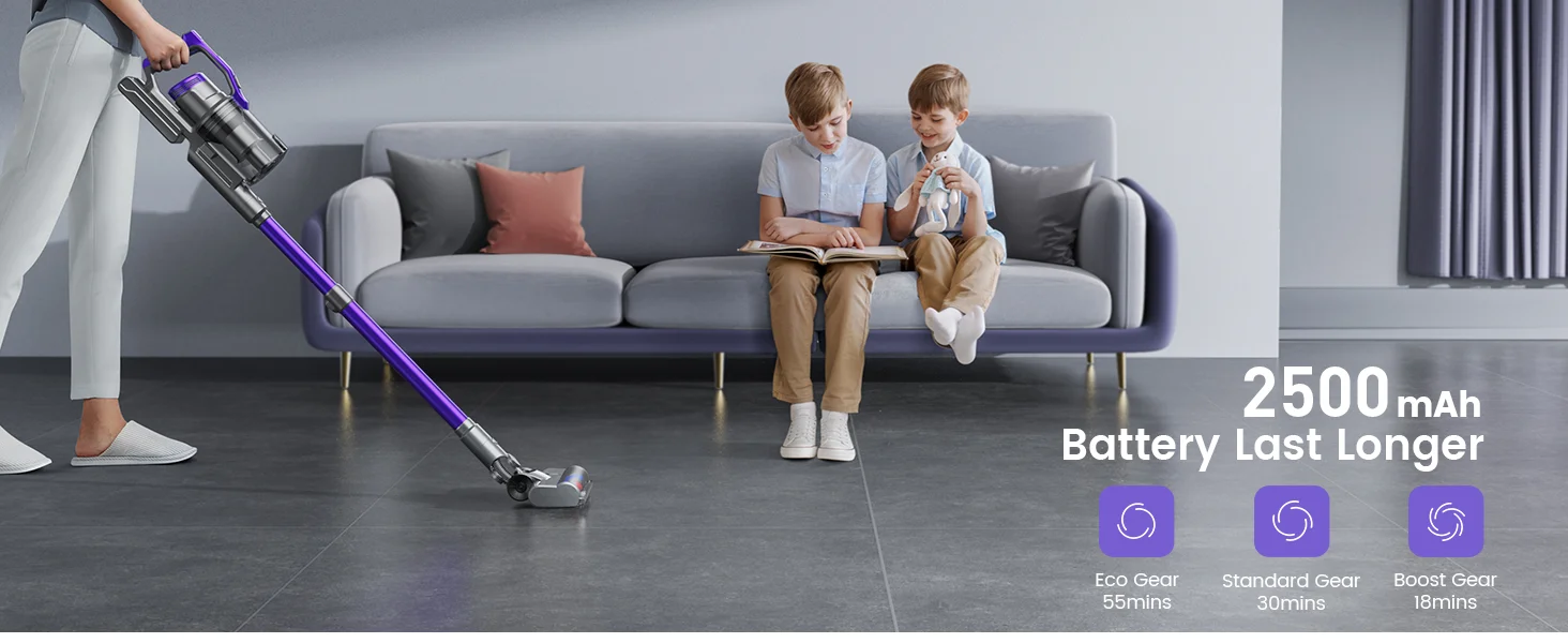 Honiture 450W 33000PA Cordless Vacuum Cleaner Handheld 55 mins Removable Battery Wireless Carpet Pet Hair Smart Home Appliance