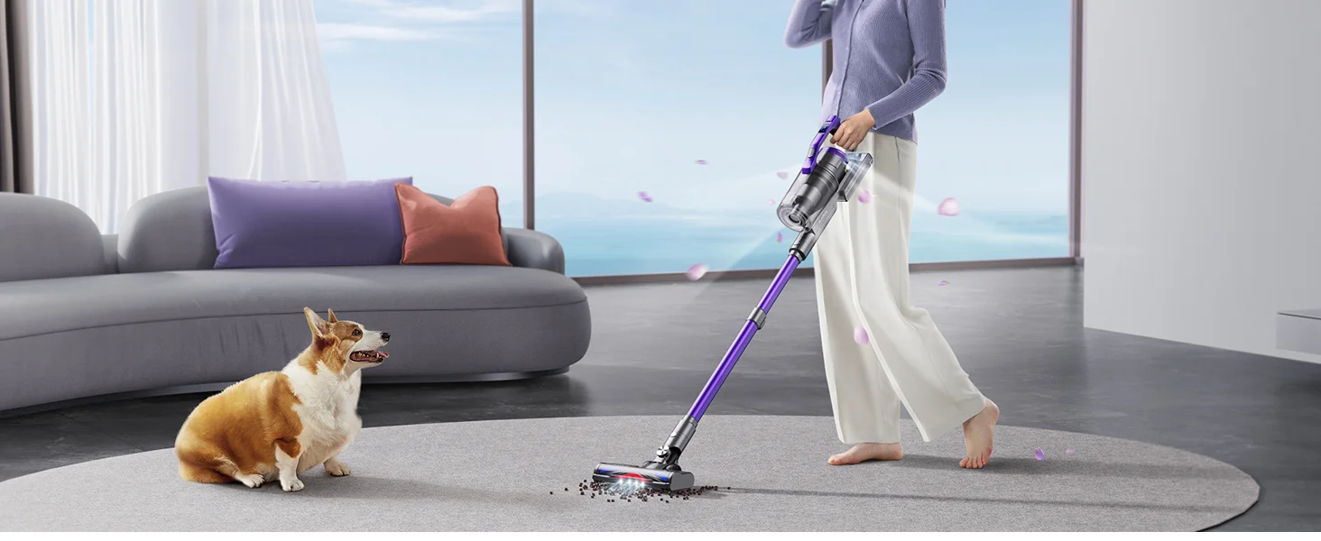 Honiture 450W 33000PA Cordless Vacuum Cleaner Handheld 55 mins Removable Battery Wireless Carpet Pet Hair Smart Home Appliance