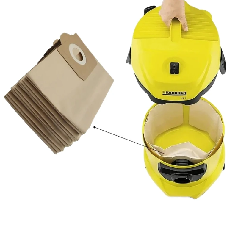 Dust Bags For Karcher MV3 WD3 WD3200 WD3300 A2204 A2656 A2200 A2500 A2600 WD3.500P SE4001 SE4002 Vacuum Cleaner Garbage Bags