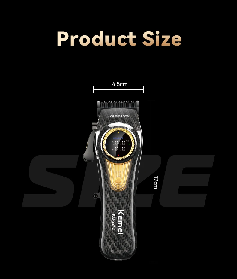 Kemei Rechargeable Hair Clippers Kit Professional DLC Blade Electric Trimmer Men Barber Cordless Shaver KM-2242 KM-2351 KM-3209