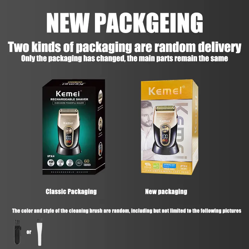 Kemei Rechargeable Hair Clippers Kit Professional DLC Blade Electric Trimmer Men Barber Cordless Shaver KM-2242 KM-2351 KM-3209