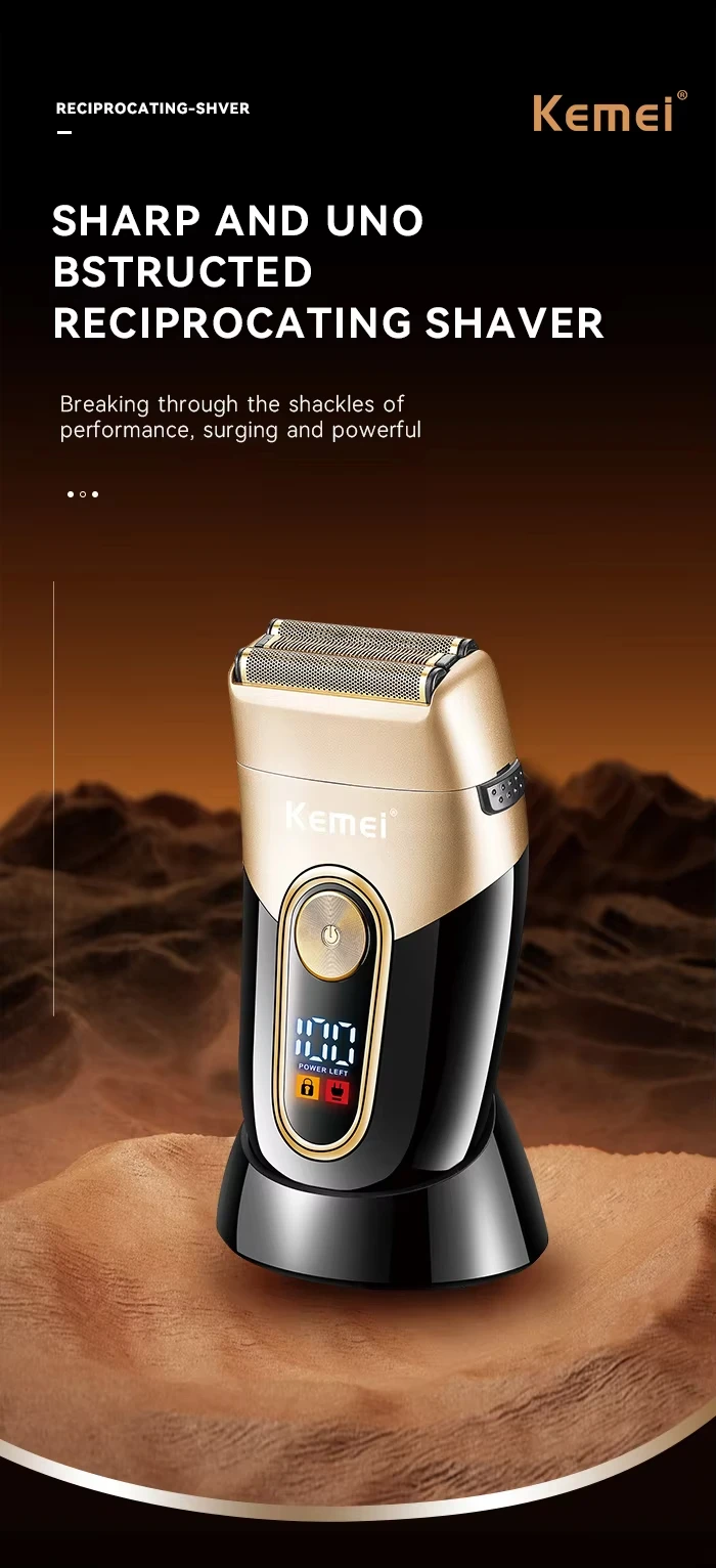 Kemei Rechargeable Hair Clippers Kit Professional DLC Blade Electric Trimmer Men Barber Cordless Shaver KM-2242 KM-2351 KM-3209