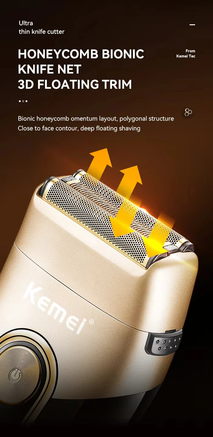 Kemei Rechargeable Hair Clippers Kit Professional DLC Blade Electric Trimmer Men Barber Cordless Shaver KM-2242 KM-2351 KM-3209