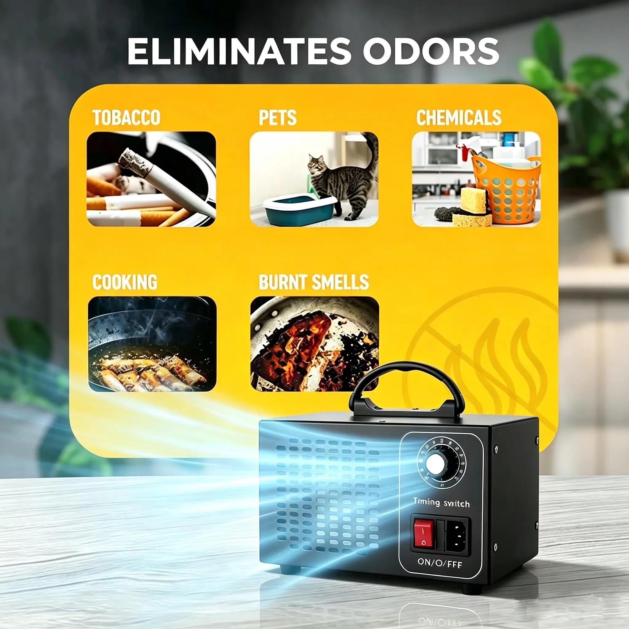 60g/h Ozone Generator Ozone Machine Home Air Purifier Cleaner Sterilize Filter Disinfection Sterilization Remove Odor Ozonizador