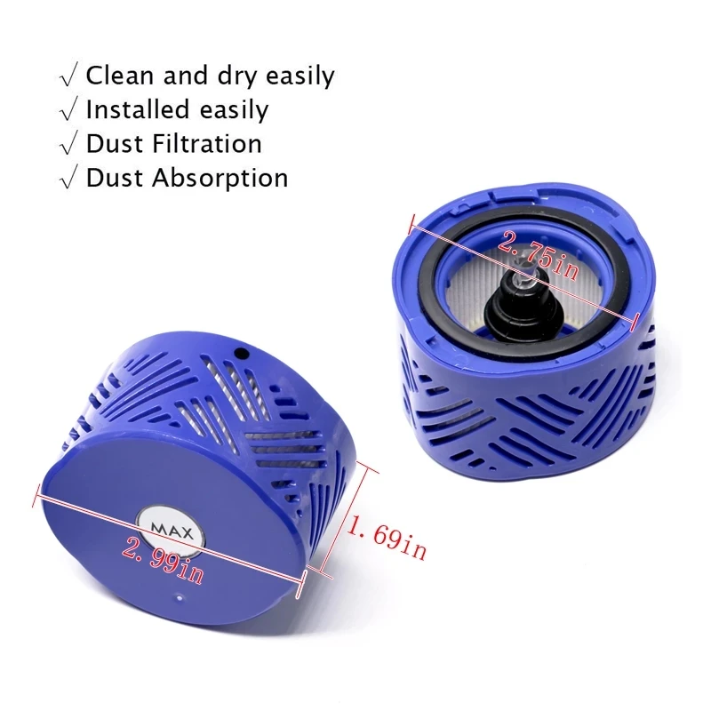Replacement Post-Motor HEPA Filter Part Fit For Dyson V6 SV07 DC59/DC59 Vacuum Cleaner Spare Parts Hepa Air Outlet Accessories