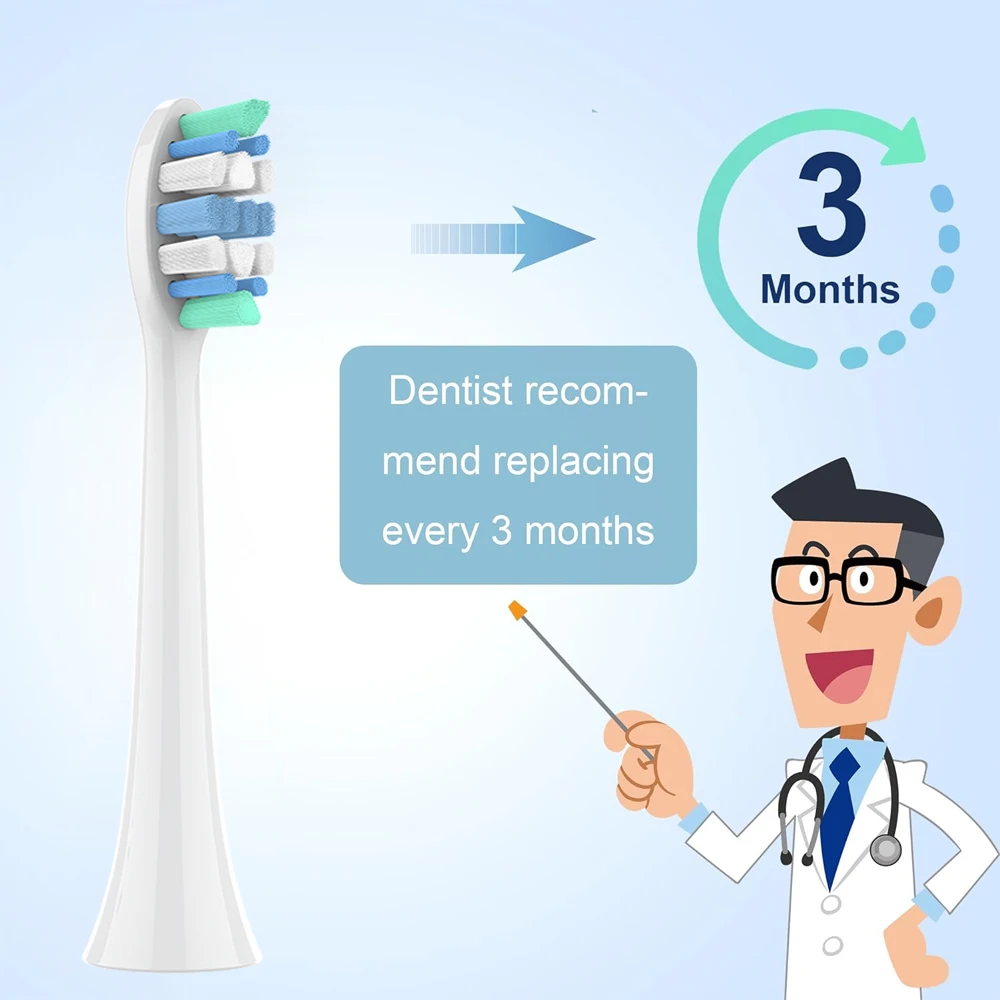 8pcs Replacement Toothbrush Heads Compatible with Philips Sonicare Replacement Electric Brush Head 4100 6500 6100 7500 5300 1100