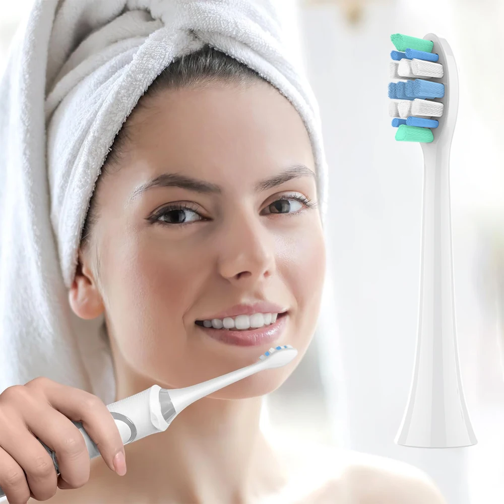 8pcs Replacement Toothbrush Heads Compatible with Philips Sonicare Replacement Electric Brush Head 4100 6500 6100 7500 5300 1100