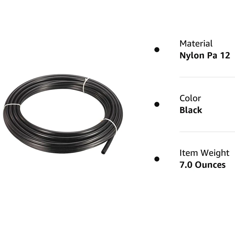 1/4 Dot Air Line 0.25" Od 32.8 Feet 10 Meters Nylon 1/4 Hose Dot Approved For Air Tubing Air Brake System Or Fluid Transfer