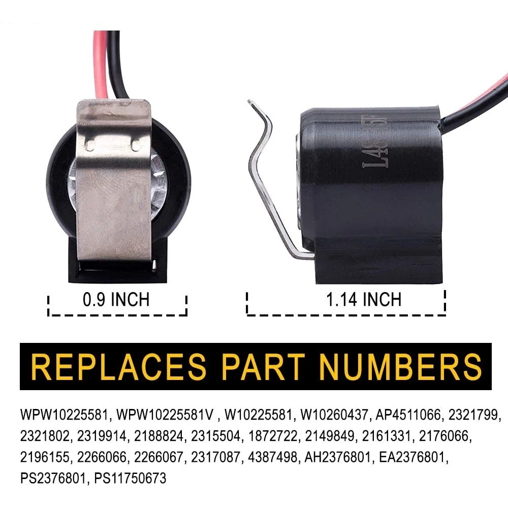 W10225581 Refrigerator Bimetal Defrost Thermostat for Whirlpool Kenmore WPW10225581 PS11750673 AP6017375 2188824 2321799