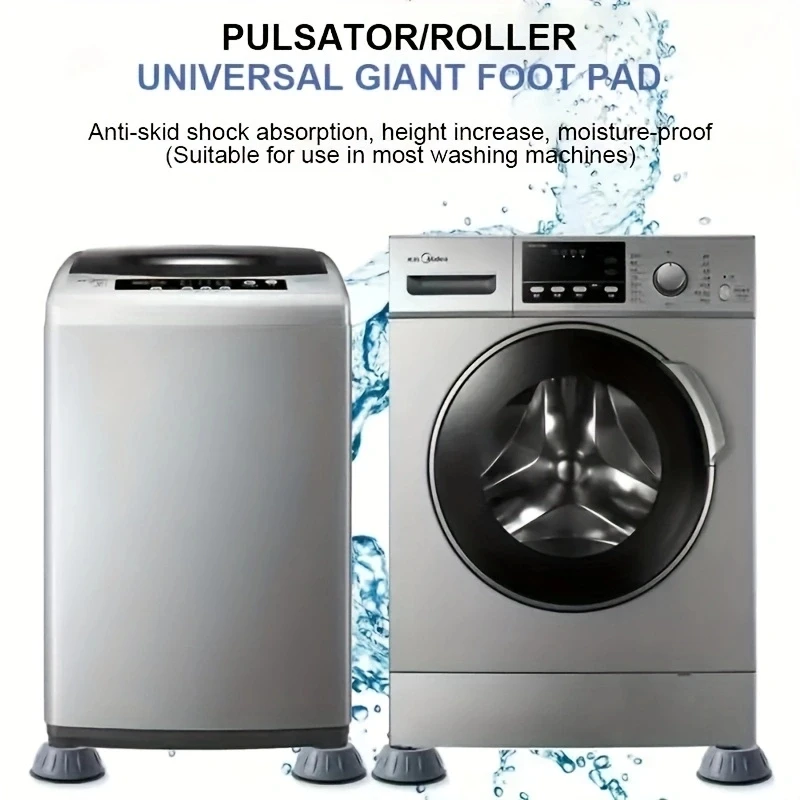 4 Pcs Anti Vibration Pads Set Shock Noise Cancelling Washing Machine Support Universal Furniture Anti Slip Dryer Feet Legs Base