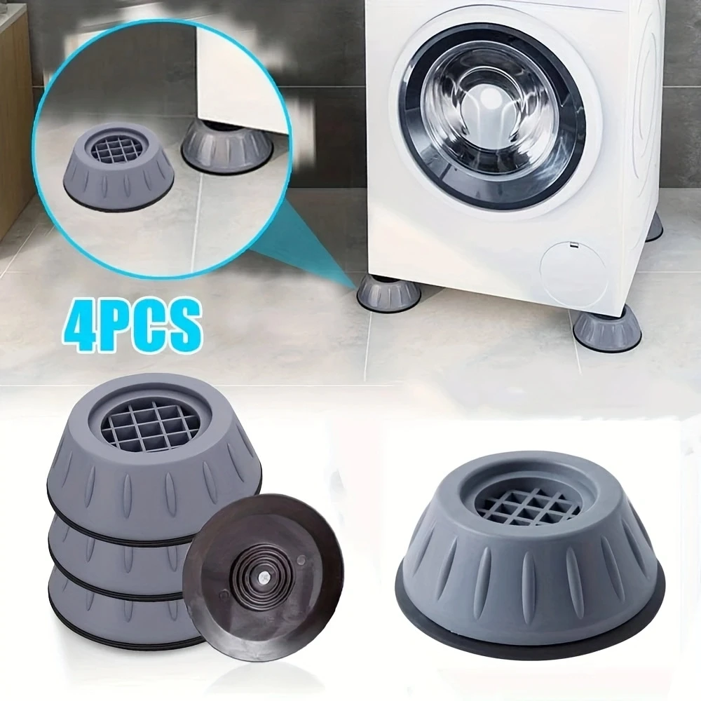 4 Pcs Anti Vibration Pads Set Shock Noise Cancelling Washing Machine Support Universal Furniture Anti Slip Dryer Feet Legs Base