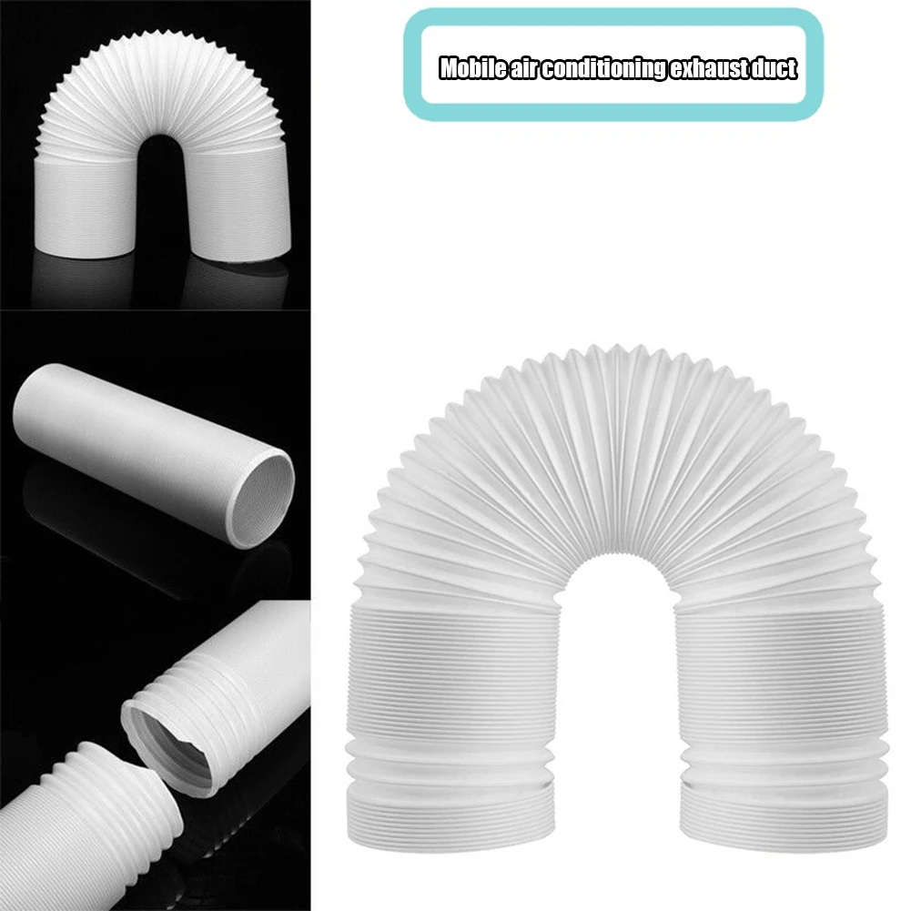 1.5/2M Portable Flexible Conditioner Exhaust Hose Tube 13/15cm Exhaust Pipe Hose Connector Interface for Mobile Air Conditioning