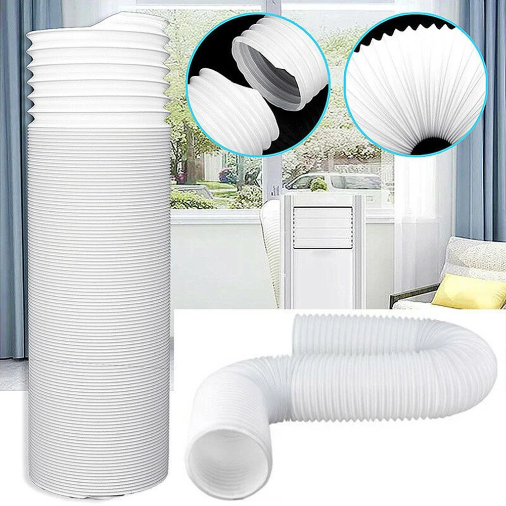 1.5/2M Portable Flexible Conditioner Exhaust Hose Tube 13/15cm Exhaust Pipe Hose Connector Interface for Mobile Air Conditioning