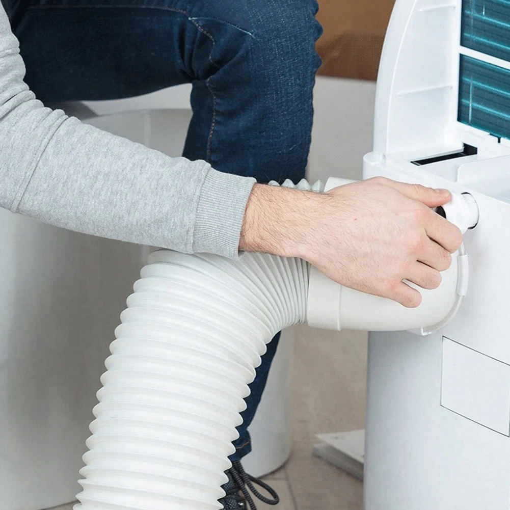 1.5/2M Portable Flexible Conditioner Exhaust Hose Tube 13/15cm Exhaust Pipe Hose Connector Interface for Mobile Air Conditioning