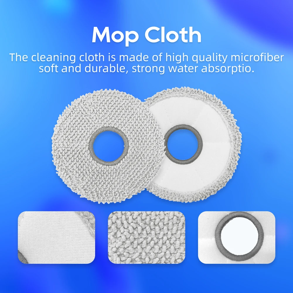 Compatible For ECOVACS DEEBOOT T30 OMNI / T30 PRO OMNI Spare Parts Main Side Brush Hepa Filter Mop Cloth Dust Bag Consumables