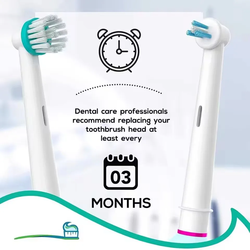 Ortho and Power Tip Brush Heads Compatible with Oralb Electric Toothbrush - Good for Braces, Crowns, Bridges Fit Oral B Pro 1000