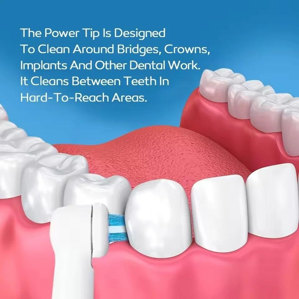 Ortho and Power Tip Brush Heads Compatible with Oralb Electric Toothbrush - Good for Braces, Crowns, Bridges Fit Oral B Pro 1000