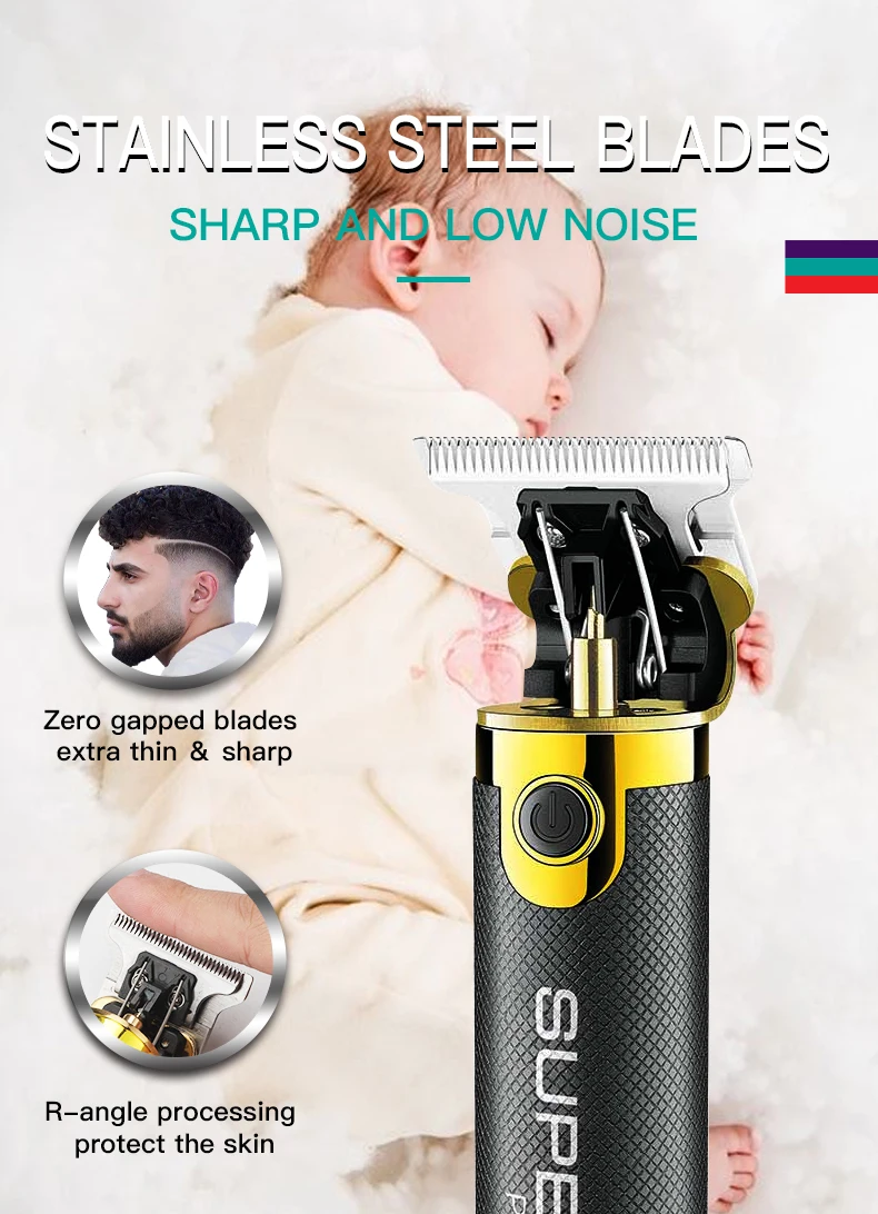 VGR 082 Hair Trimmer T9 Mens Electric Hair Clipper Professional Hair Cutting Machine T9 Metal Shell Barber Trimmer for Men