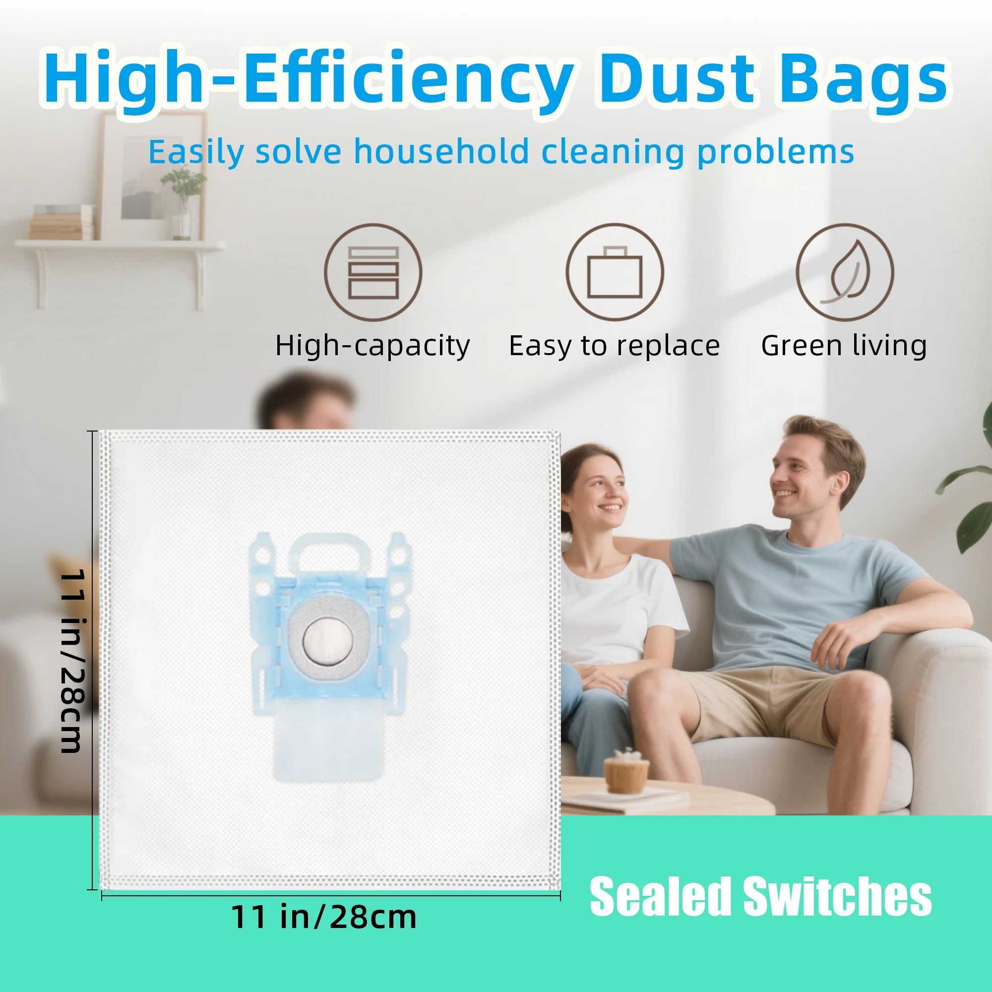 6/10 Vacuum Cleaner Bags for Bosch Type G/MegaFilt Super Tex BBZ41FG 468383, Bosch BSG6, BSG7, BSGL3126GB, GL30, VS