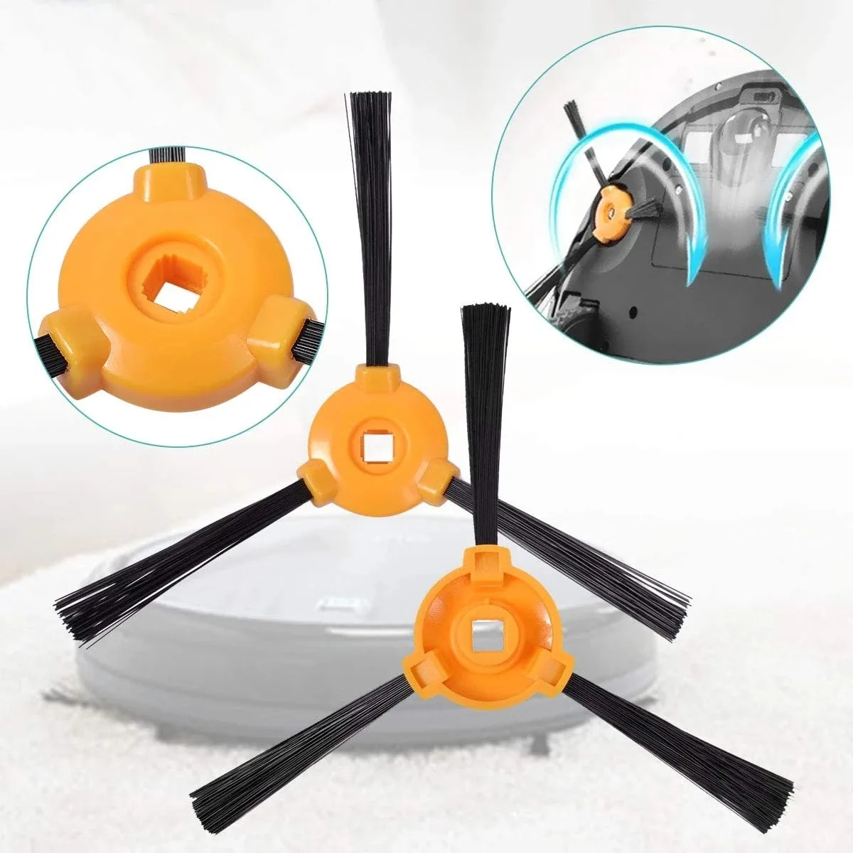 For Eufy RoboVac 11 11C Ecovacs Debot N79 Conga Excellence 990 Vacuum Cleaner Spare Parts,Main Side Brush Hepa Filter Wheel