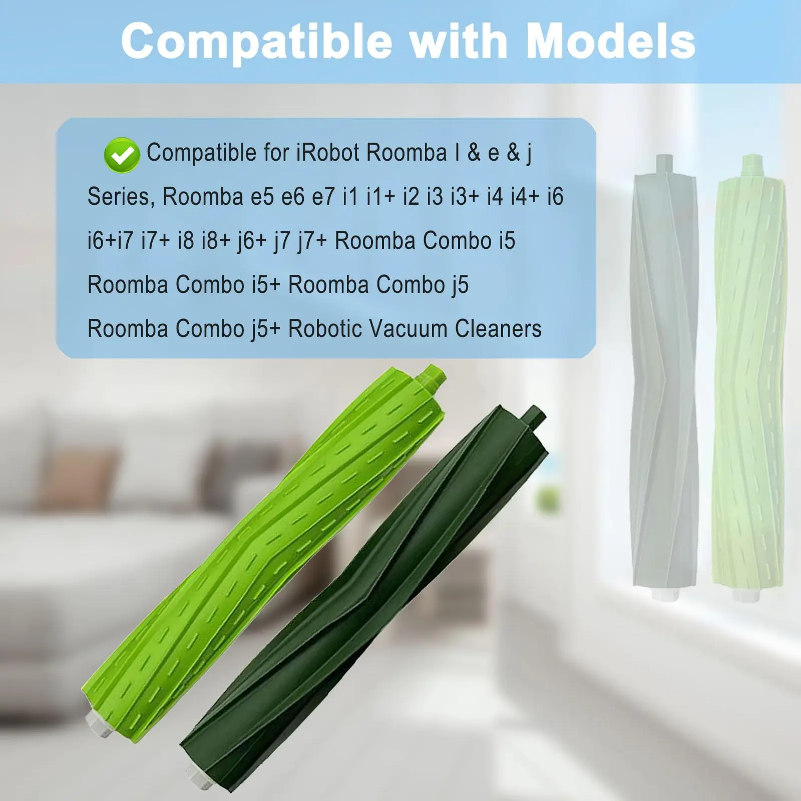 For IRobot Roomba I E J Series I7 I7+ I3 I3+ I4 I6 I6+ I8 I8+Plus E5 E6 E7 J7 J7Plus Robot Vacuum Cleaner Roller Brushes Parts