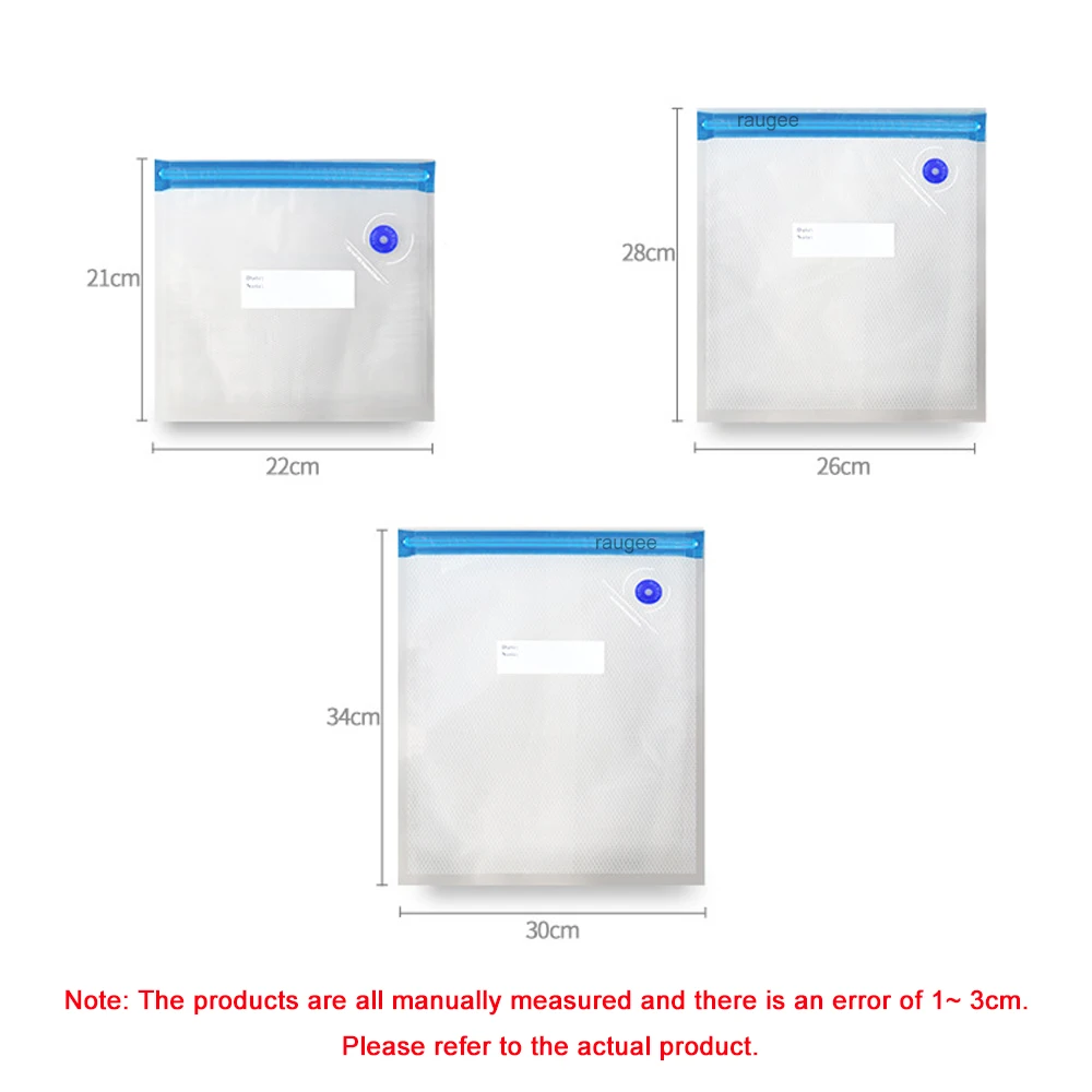 Food Vacuum Bags Reusable Vacuum Packaging Bags 10pcs BPA-Free Vacuum Sealing Air Valve Bag Food Storage Fresh Keeping Bags