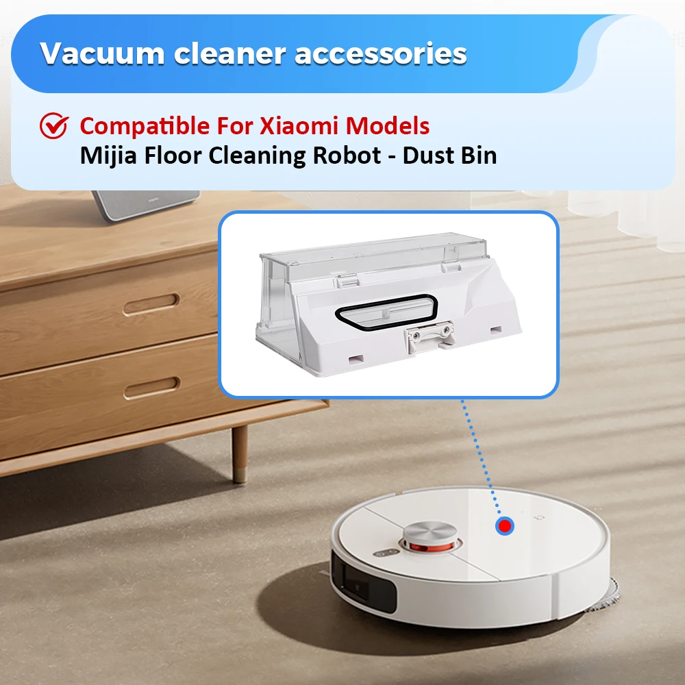 Dust Box For Xiaomi For Roborock S5 S50 S51 S52 S55 S6 T4 T6 Robot Vacuum Cleaner Accessories Parts Dust Bin Box HEPA Filter Kit