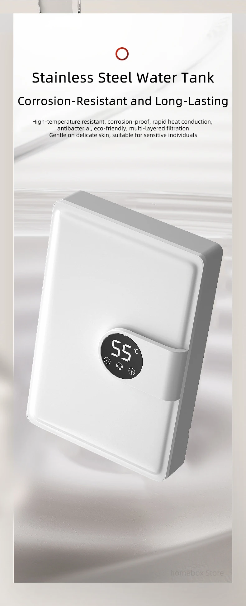 Smart Inverter Electric Water Heater Instant Water Heater Fast Heating Shower Instant Heating Water Heater LED Touch Controls