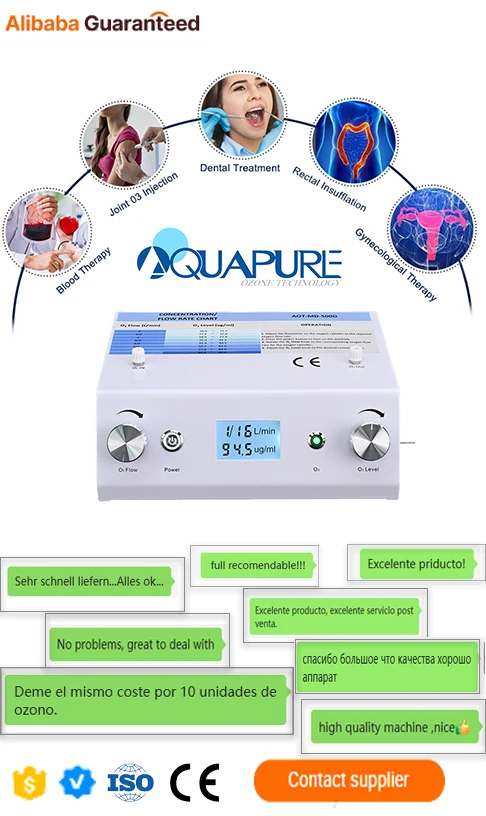 AQUPAURE Medical Ozone Generator LCD Panel Ozone Therapy Machine, Ultra Pure O3 Patent Design