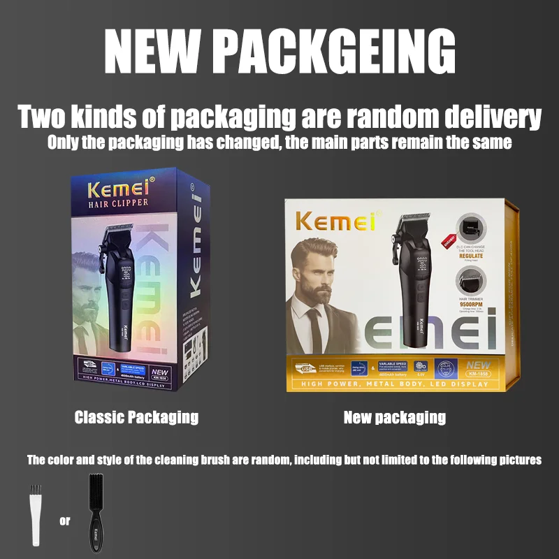 Kemei KM-1858 10W Professional Electric Hair Clipper,KM-264 5W Cordless USB Charging Rechargeable Clippers,Hair Trimmer Kit
