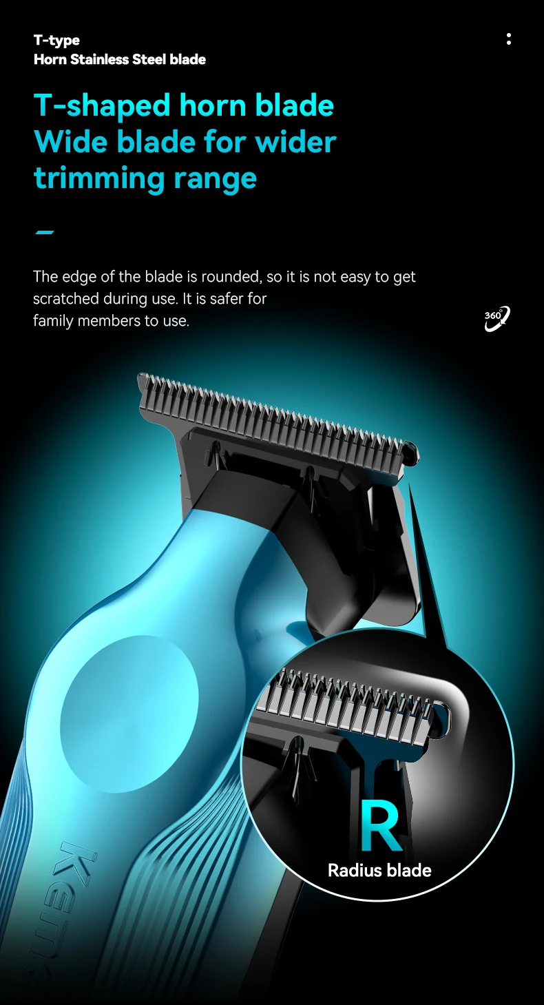 Kemei KM-1858 10W Professional Electric Hair Clipper,KM-264 5W Cordless USB Charging Rechargeable Clippers,Hair Trimmer Kit